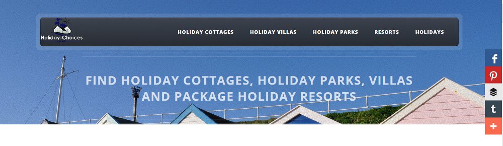 The header of Holiday Choices